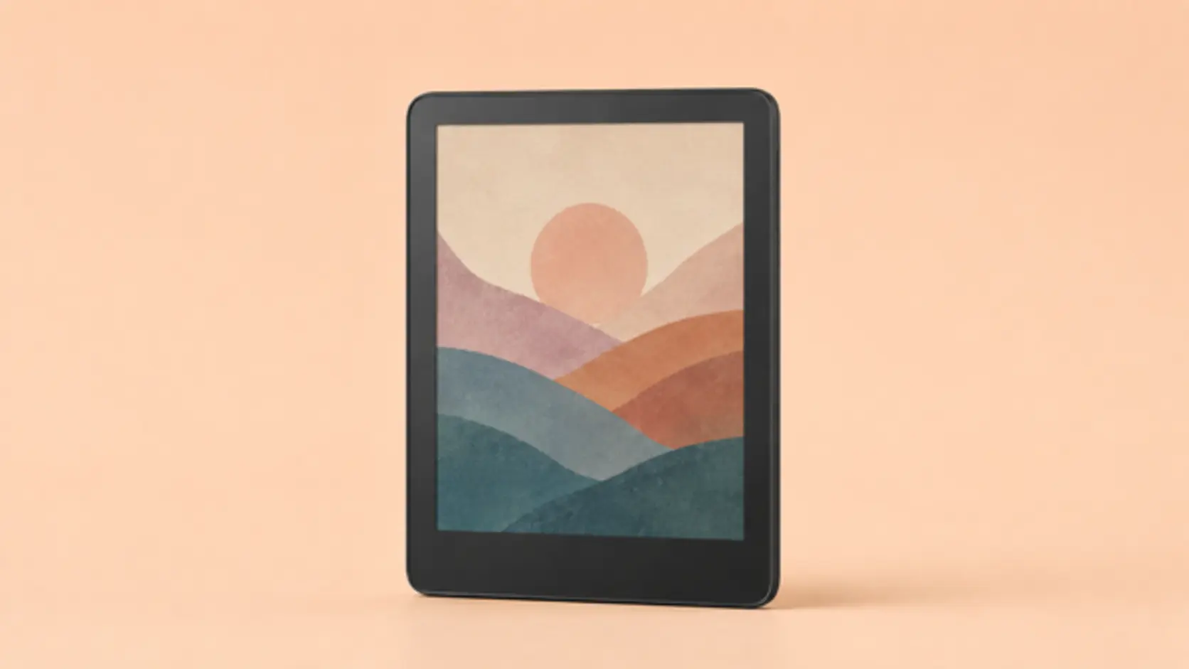Amazon Kindle Colorsoft Signature Edition su sfondo pesca